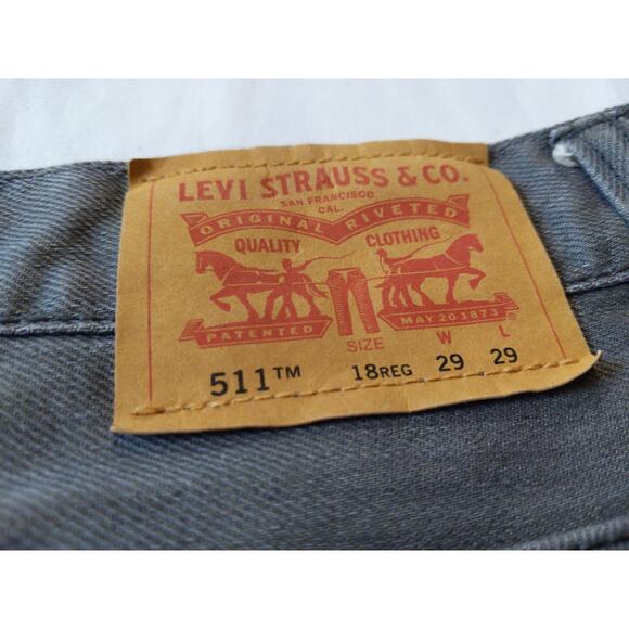 Levi's 511 TM 18 Reg 29x29 Gray Men's - Picture 5 of 8